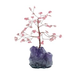 Arbre du Bonheur Quartz Rose 45 pierres