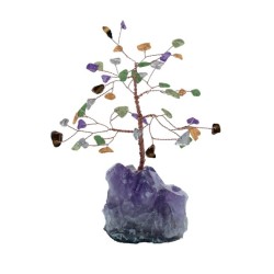 Arbre du Bonheur Quartz multicolore 45 pierres