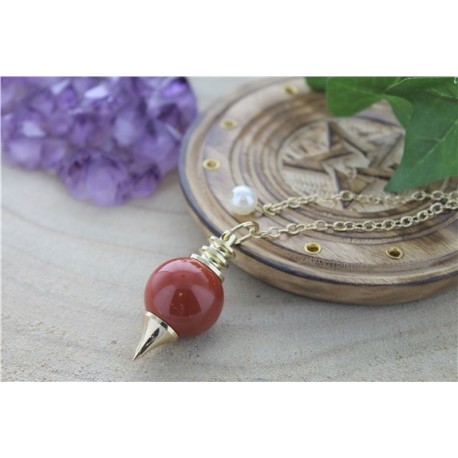 Pendule Sephoroton en Jaspe Rouge