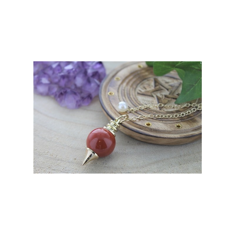 Pendule Sephoroton en Jaspe Rouge