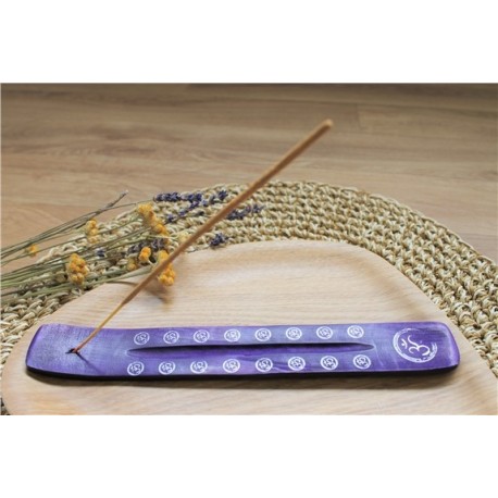 Porte-encens Bâton Chakra Couronne en Bois de manguier 