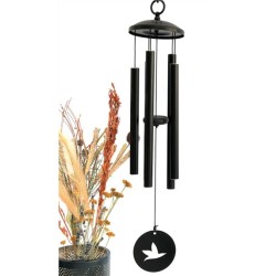 Carillon à vent noir lotus 77 cm - Librairie Eyrolles