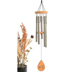 Carillon à vent effet bois de bambou 107 cm Omsaé - Deco zen