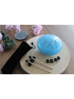 Mini Tongue Drum Bleu Diamètre 15 cm 