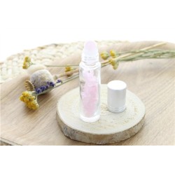 Roll-on pour Huiles Essentielles en Quartz Rose