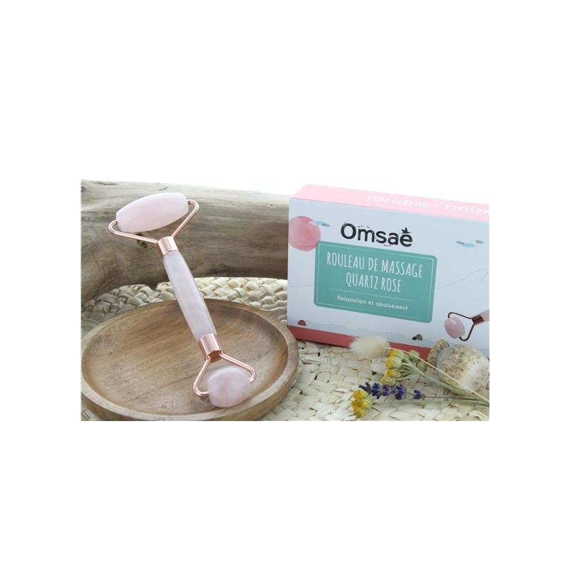 Rouleau de Massage en Quartz Rose 