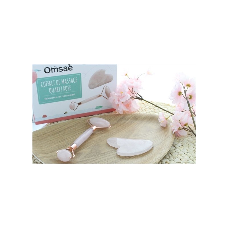 Coffret Massage Quartz Rose pour le Visage 