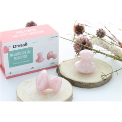 Coffret Masseurs Gua Sha en Quartz Rose Assortiment de 2