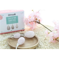 Coffret Oeufs de Yoni en Quartz Rose Assortiment de 3