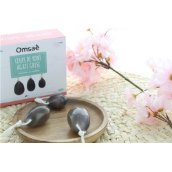 Coffret Oeufs de Yoni en Agate Grise Assortiment de 3