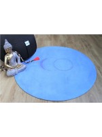 Tapis de Méditation Rond Bleu 