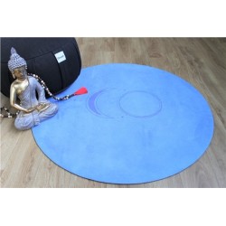 Tapis de Méditation Rond Bleu 