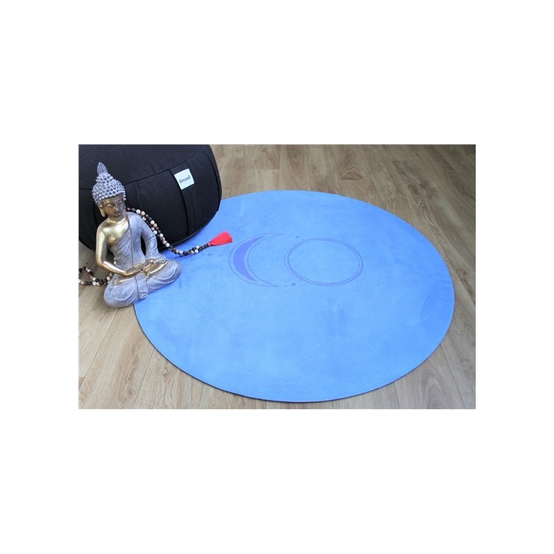 Tapis de Méditation Rond Bleu 