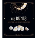 Les Runes - Le livre & 25 runes en agate - Coffret 