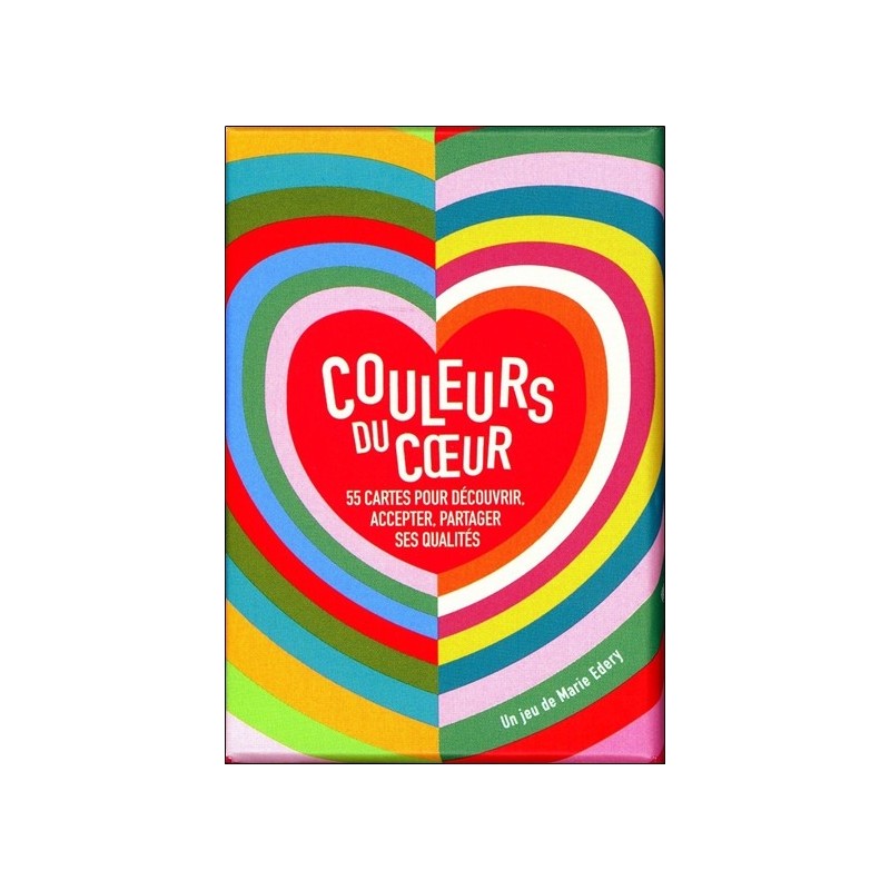 Couleurs du coeur - 55 cartes pour découvrir, accepter, partager ses qualités - Coffret 