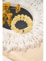 Bracelet Citrine Perles rondes 10 mm 