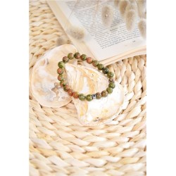 Bracelet Unakite Perles rondes 8 mm