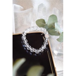 Bracelet Cristal de Roche Perles rondes 10 mm