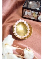 Bracelet Quartz Rose Perles rondes 10 mm 