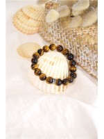 Bracelet Oeil de Tigre Perles rondes 10 mm 