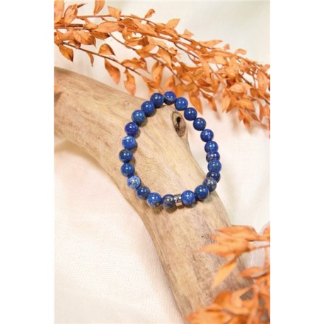 Bracelet Lapis Lazuli Perles rondes 8 mm 