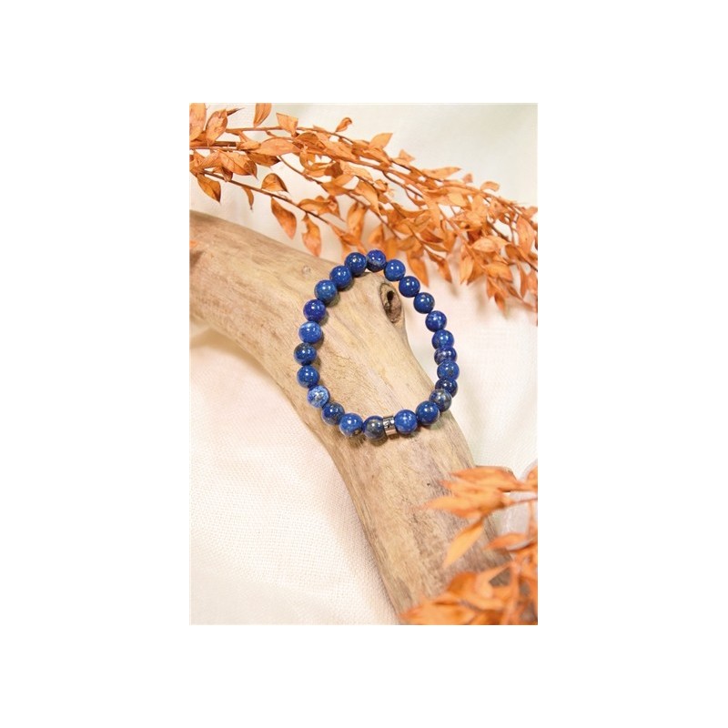 Bracelet Lapis Lazuli Perles rondes 8 mm 