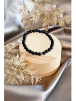 Bracelet Onyx Perles rondes 6 mm 