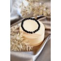 Bracelet Onyx Perles rondes 6 mm 