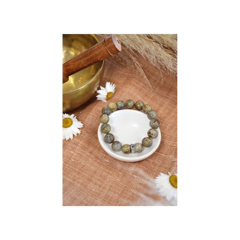Bracelet Labradorite Perles rondes 12 mm 
