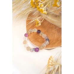 Bracelet Fluorite Perles rondes 10 mm 