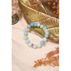 Bracelet Amazonite Perles rondes 10 mm