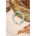 Bracelet Amazonite Perles rondes 10 mm 