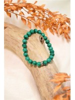 Bracelet Malachite Perles Rondes 8 mm 