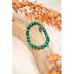 Bracelet Malachite Perles Rondes 8 mm 