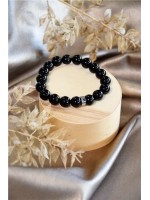 Bracelet Onyx Perles rondes 10 mm 