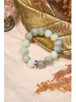 Bracelet Amazonite Perles rondes 14 mm 