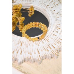 Bracelet Citrine Perles rondes 8 mm