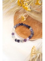 Bracelet Fluorite Perles Rondes 8 mm 