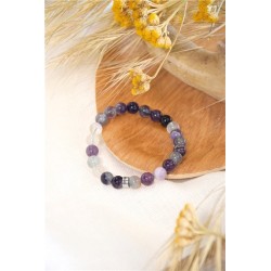 Bracelet Fluorite Perles Rondes 8 mm 