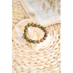 Bracelet Unakite Perles rondes 10 mm 