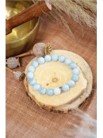 Bracelet Aigue-Marine Perles rondes 10 mm 