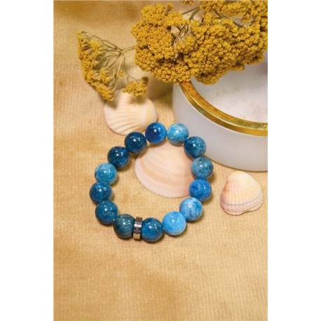 Bracelet Apatite Perles rondes 14 mm 