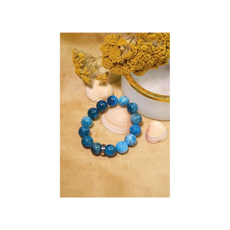 Bracelet Apatite Perles rondes 14 mm 