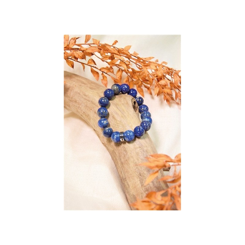 Bracelet Lapis Lazuli Perles rondes 12 mm 