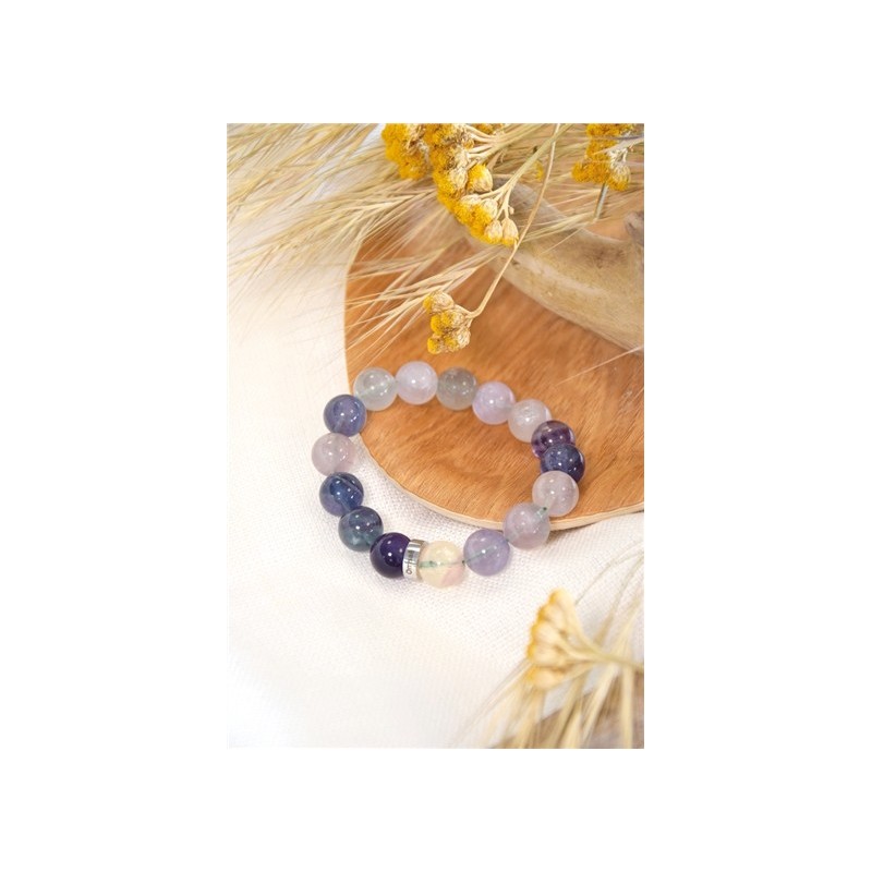 Bracelet Fluorite Perles rondes 12 mm 