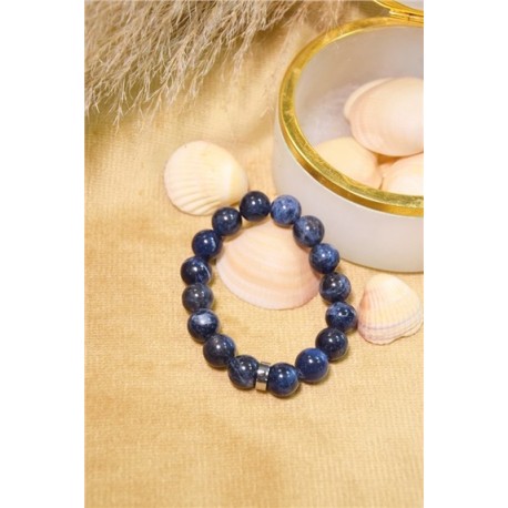 Bracelet Sodalite Perles rondes 12 mm 