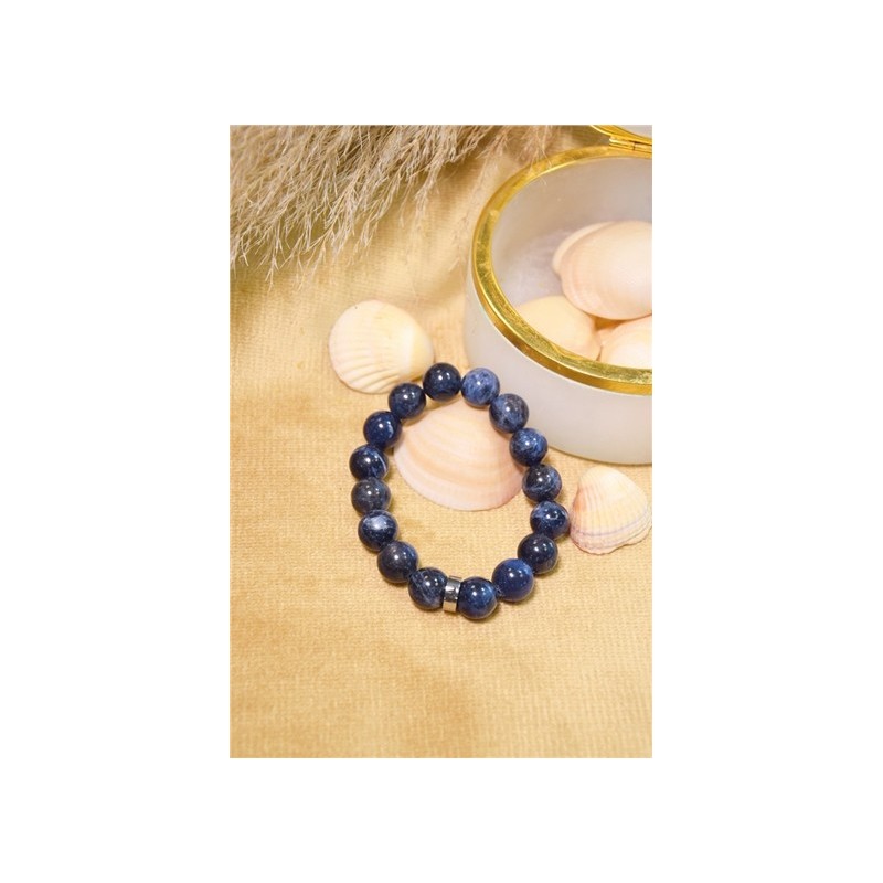 Bracelet Sodalite Perles rondes 12 mm 
