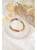 Bracelet Agate Crazy Lace Perles Rondes 8 mm 