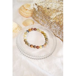 Bracelet Agate Crazy Lace Perles Rondes 8 mm 