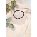 Bracelet Obsidienne Noire Perles rondes 4 mm 